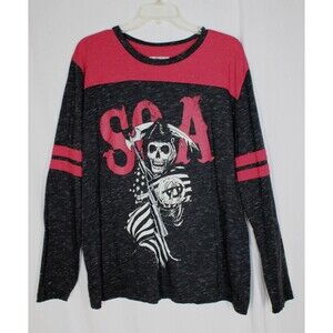 SONS OF ANARCHY Shirt Men XL SAMCRO Motorcycle Reaper Cotton Distressed NWOT